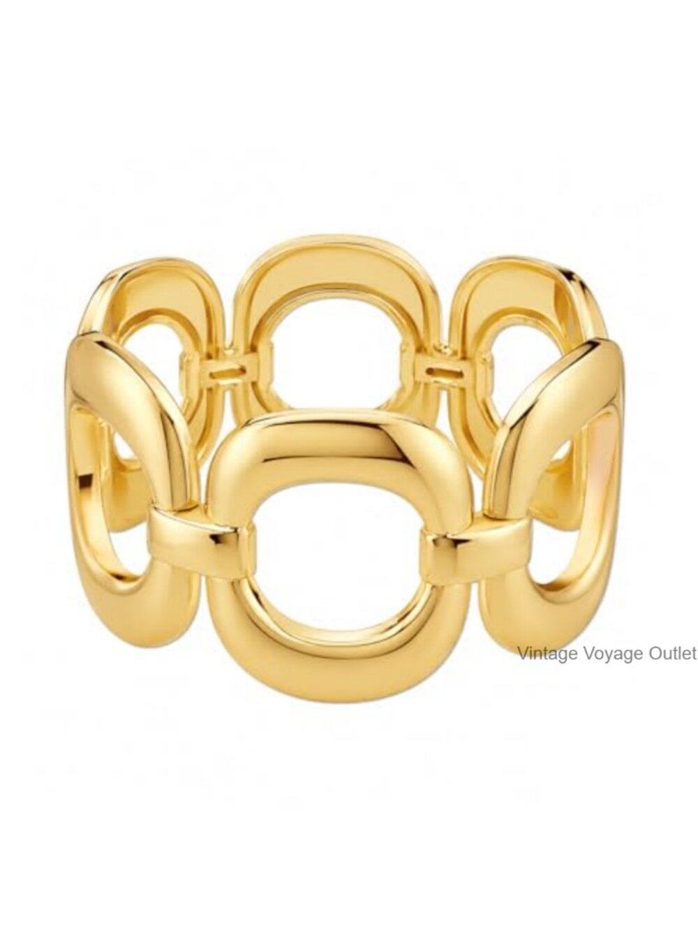 Chunky Gold Hinged Cuff Bangle Bracelet for Women Statement Stackable